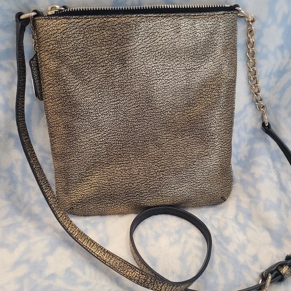 Coach SWAGGER Metallic Pebble Leather Swingpack Crossbody - Picture 11 of 15